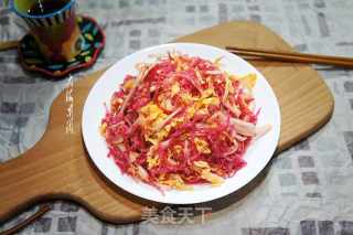 Sweet and Sour Cabbage Shredded Radish recipe