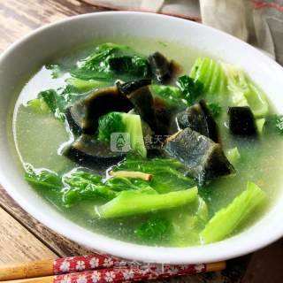 Preserved Egg Mustard Soup recipe