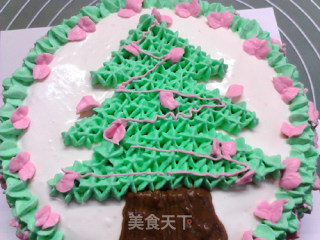 Christmas Tree Decorated Cake recipe