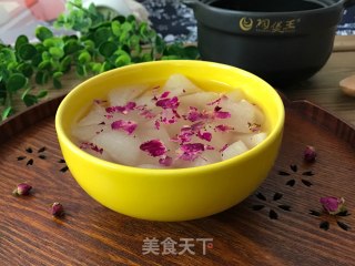 #一碗好汤#stewed Pear with Rock Sugar and Rose recipe