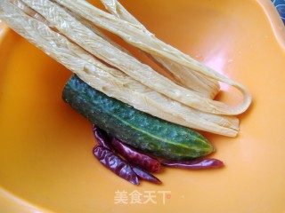 Cucumber with Yuba recipe