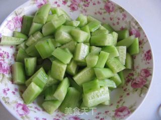 Cucumber with Luncheon Meat recipe