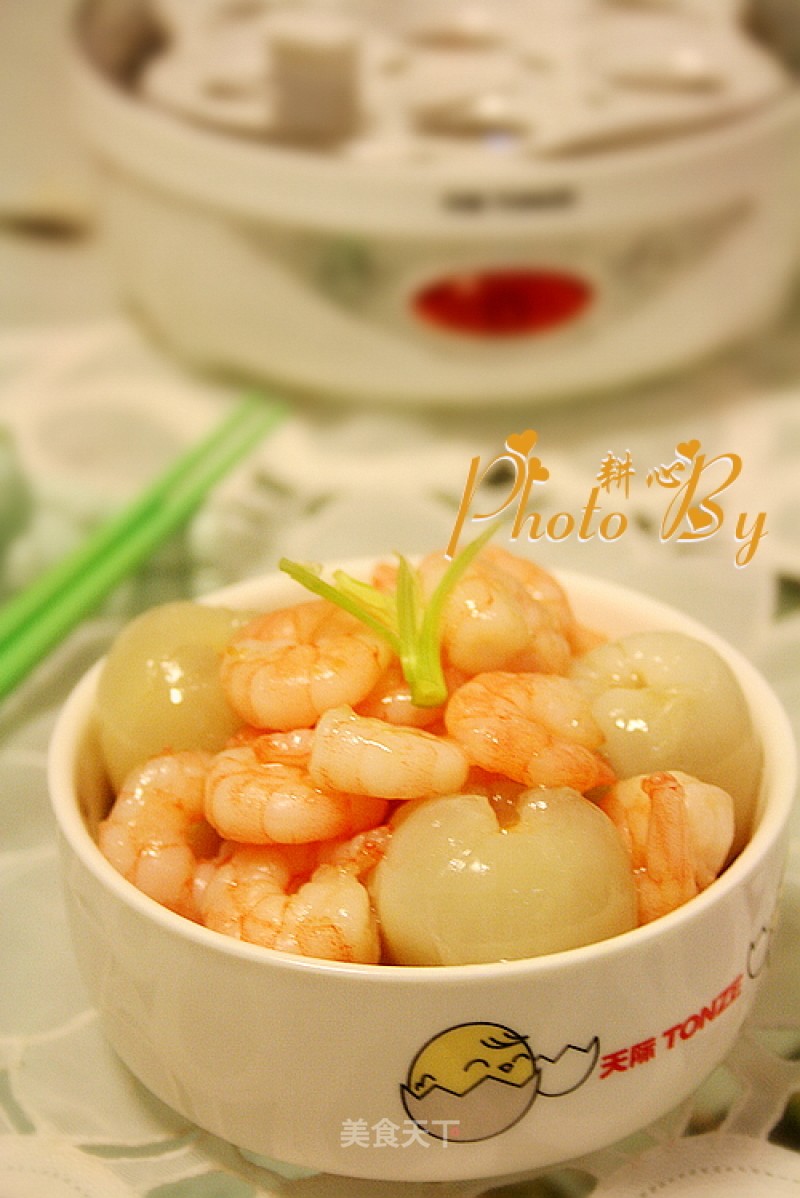Braised Shrimp with Lychee recipe