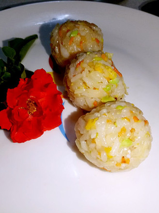 Jane Rice Balls with Mixed Vegetables recipe