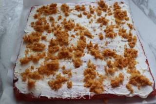 Red Velvet Pork Floss Cake Roll recipe