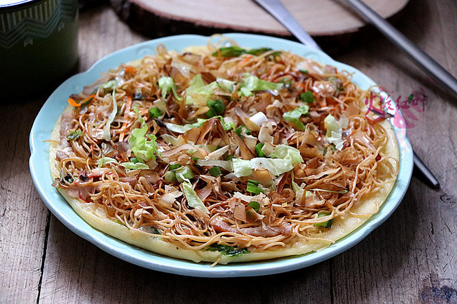 Fried Noodle Pancake recipe