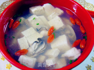 Tofu Soup with Sea Oysters and Green Clams recipe