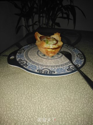 Nutritious Breakfast: Egg Ham Toast Cup recipe