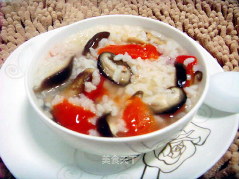 Tomato and Mushroom Porridge. recipe