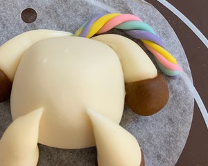 2 Cute Unicorn Cartoon Creative Milk-flavored Buns (hand-kneading Formula) recipe