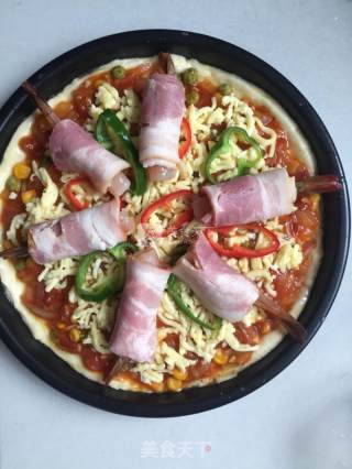 #aca明星饼大赛#bacon and Shrimp Pizza (eight Inches) recipe