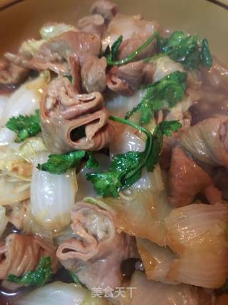 Stewed Large Intestine with Cabbage recipe