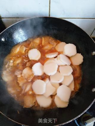 Stir-fried Rice Cake with Pork Belly and Spicy Cabbage recipe