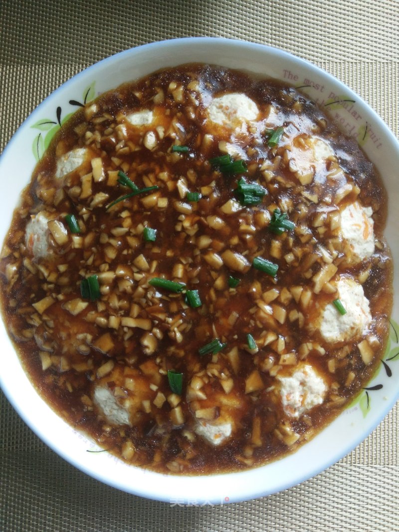 Tofu Balls with Mushroom Sauce recipe