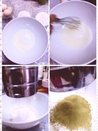 Matcha Red Bean Chiffon Cake recipe