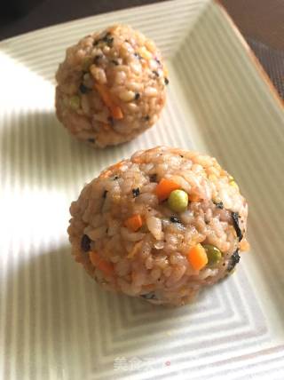 Cheddar Cheese Pork Floss Rice Ball recipe