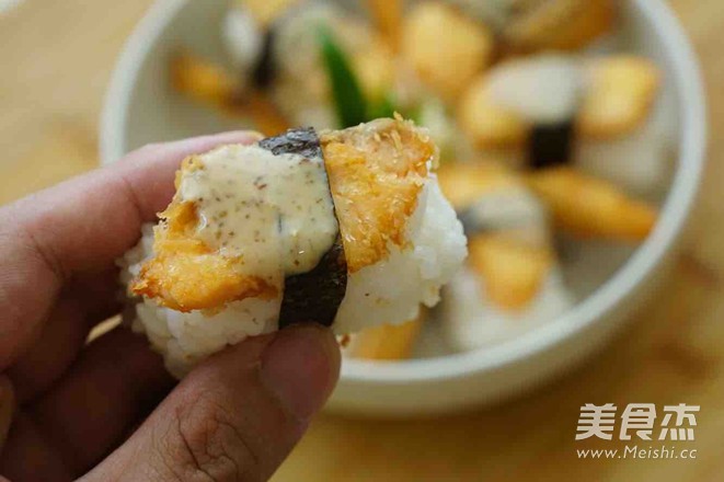 Fried Salmon Sushi recipe