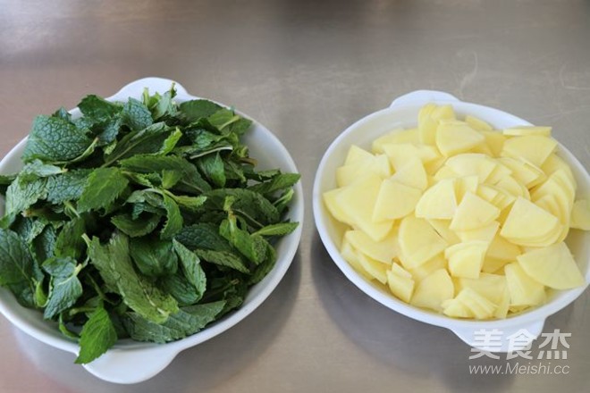 Lemon Mint Potato Soup recipe