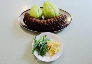 Sea Cucumber Fried Gassho Melon recipe