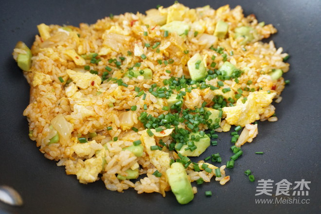 Fried Rice with Kimchi and Avocado recipe