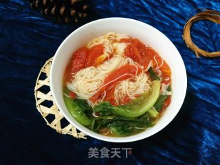 Tomato Lettuce Soup Noodle Soup recipe