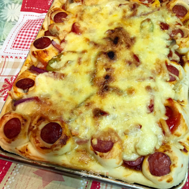 Grilled Sausage Cheese Pizza recipe