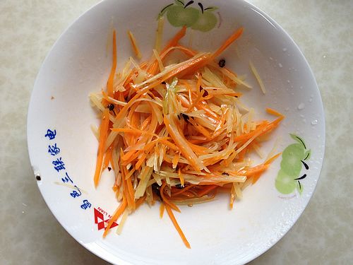 炝三丝 recipe