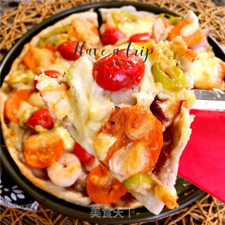 Shrimp Sausage Pizza recipe