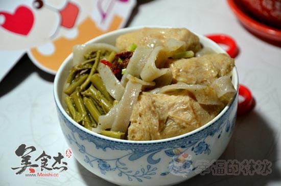 Boiled Buckwheat Bean Curd with Veggie Meat Cubes recipe