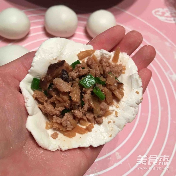 Winter Bamboo Shoots, Mushrooms and Pork Glutinous Rice Balls recipe