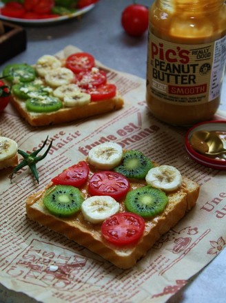 Peanut Butter Fruit Toast Slices