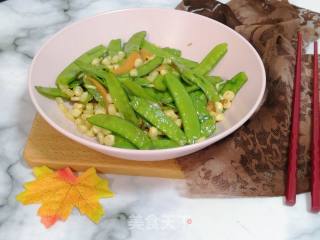Stir-fried Snow Peas with Corn recipe