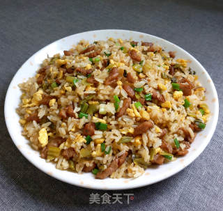 Fried Rice with Diced Pork and Egg with Sauerkraut recipe