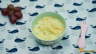 Seasonal Vegetable Cod Floss Egg Yolk Porridge recipe