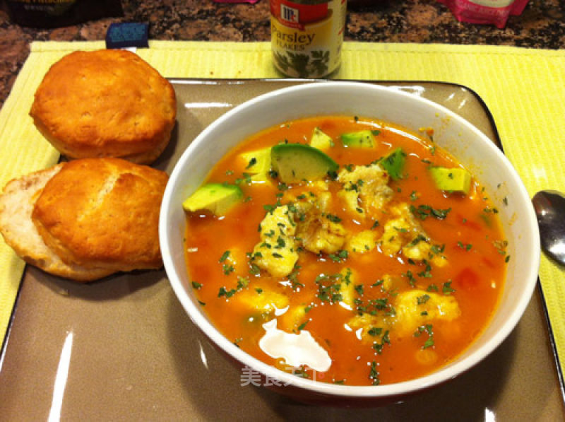Tomato Curry Fish Fillet Soup recipe