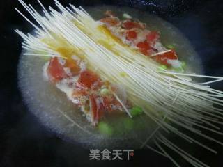 Tomato Bean Rice Egg Noodle recipe