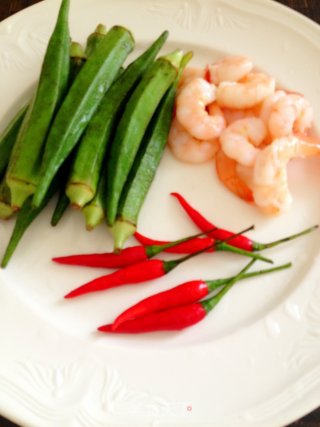 Fried Shrimp with Okra recipe