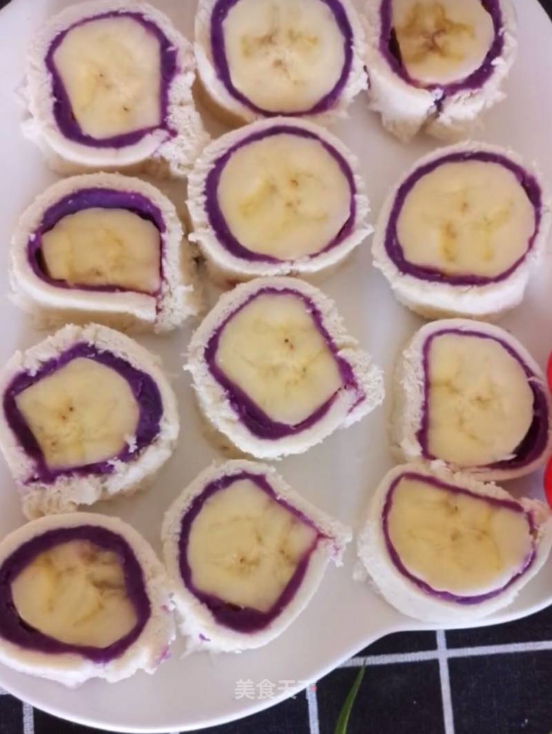 Purple Sweet Potato Toast Dim Sum recipe