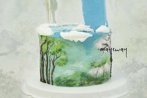 Draw A Beautiful World Creative Cake recipe