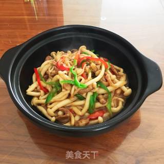 Stir-fried Shredded Pork with White Jade Mushroom recipe