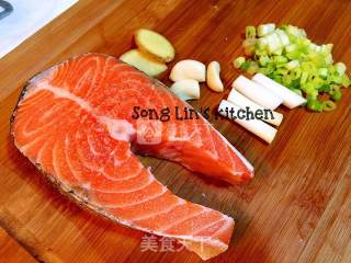 Braised Salmon Steak recipe
