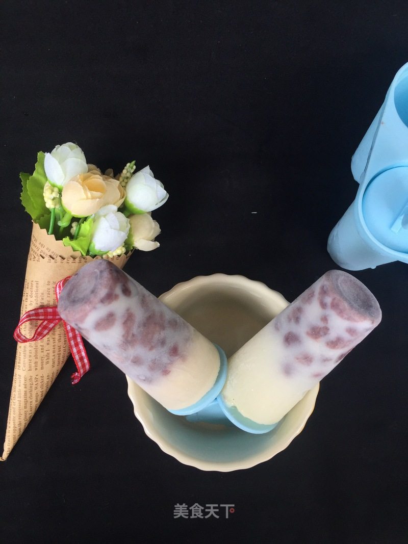 Homemade Milk Red Bean Popsicles recipe
