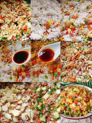 Sweet and Sour ❗pineapple Fried Rice Which is Not Enough to Eat Three Bowls recipe