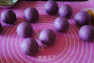 #trust之美#purple Potato Bean Paste Cake recipe