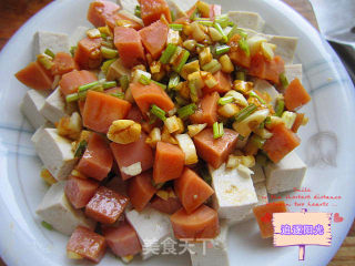 Tofu with Chopped Pepper and Coriander recipe