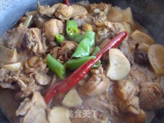 Braised Chicken with Chestnuts and King Pleurotus recipe