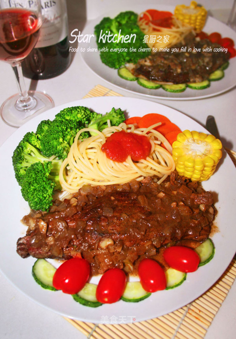 【valentine's Day Candlelight Dinner】black Pepper Steak Pasta recipe