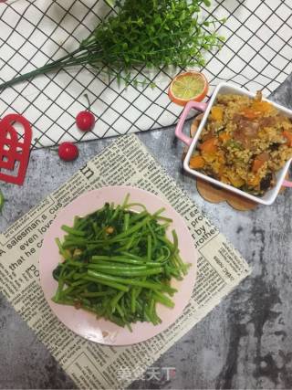 Braised Rice with Bacon and Shiitake Mushrooms recipe