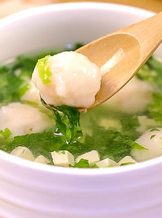 Shrimp, Lettuce, Tofu Soup, Baby Food Supplement Recipe recipe