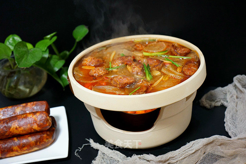 Sausage and Radish in Clay Pot recipe